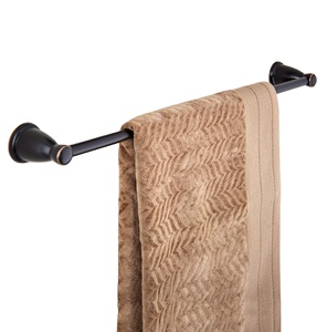 WEKIS Modern Matte <b>Black</b> Metal Shape Wall-Mounted Five-Piece Eco-Friendly <b>Bathroom</b> Towel Rail Holder Bar <b>Set</b> Customized Logo - Product Image 6