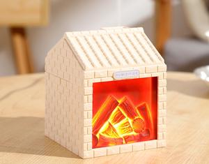 Charcoal House Air Mist Humidifier Stove Design 200ml Small Home Night Light Huiles Diffuseur - Product Image 4