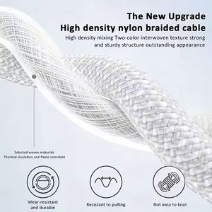 Cheap Price Type <b>C</b>-Type <b>C</b> Cables 60W <b>USB</b>-<b>C</b> Power Adapter Nylon Cable Braided Phone Cables for Smart Phones - Product Image 3