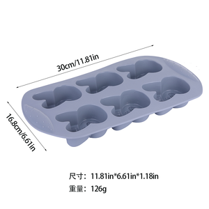 Teglia per Muffin a forma di coniglio in Silicone per la cottura, crostate, Cupcakes, Mini Cheesecake, dessert con Mousse, stampi per biscotti ricoperti di cioccolato - Product Image 1