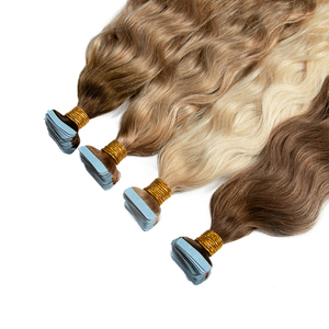 2024荣誉新沙龙优质头发延伸超双拉带头发全角质层对齐卷曲人发延伸 - Product Image 3