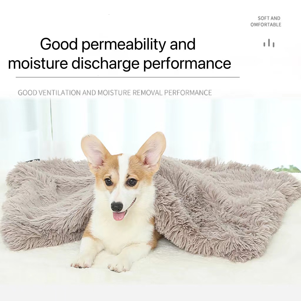 Multicolor Dog Blanket Washable Long Plush Warm Pet Sleeping Blanket