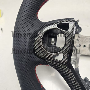 Nouveaux produits : Volant perforé en cuir et fibre de carbone avec surpiqûres rouges pour Honda Accord 8e génération et Crosstour - Product Image 6