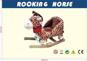 Chaise berçante pour bébé en forme de <span class=keywords><strong>girafe</strong></span> en peluche avec musique de berceuse pour bébé - Product Image 3