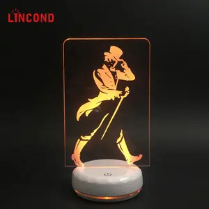 Lincoln Hot Sale LED-Anzeige Drahtloses Menü Licht Acryl Zelt karte Menü