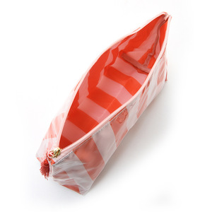 Striped Contrast Color <b>Zipper</b> Large Capacity Lightweight Water Resistant Portable Travel <b>Storage</b> <b>Bag</b> for Cosmetics Toiletries - Product Image 6