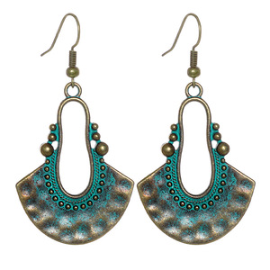 Bohemian <b>Drop</b> Earrings Alloy Antique <b>Bronze</b> Plated Plant Pattern Women's Party Fashion Dangle Earrings Set - Product Image 5
