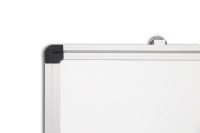 Tableau blanc magnétique d'écriture effaçable à sec avec cadre en aluminium mural personnalisé d'usine avec deux cintres