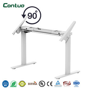 Bureau électrique moderne à hauteur réglable avec 2 pieds et un seul moteur, cadre de bureau ergonomique inclinable pour position assise-debout - Product Image 1