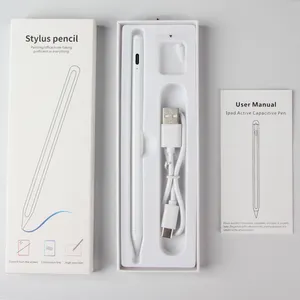 Grosir Pensil Stylus Multifungsi dengan Lampu LED Titik Halus Pena Stylus Sentuh Lembut Kemasan Karton Tablet Putih 10 Jam