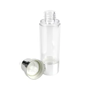 Factory Spot 15ml 30ml 50ml Alumina Matte Silver Glossy Airless Bottle AS Cosmetics Travel Cream Pump And Spray Vacuum Bottle