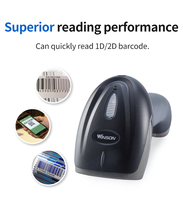 Escáner de Código de Barras 1D con Cable, Lector de Códigos QR con Detección Automática para Pagos Móviles