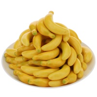 Mini plátano amarillo Artificial de alta calidad, decoración de limón, pera y manzana, modelo de fruta pequeña de imitación, decoración de Navidad para fiesta en casa
