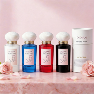 New Design Unique Cylindrical Shape Empty Perfume Glass Bottles 100ml 30ml 50ml Perfume Bottle with Box Low Custom logo - Product Image 1