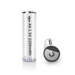 Avec <span class=keywords><strong>les</strong></span> Batteries de charge USB de Type c, batterie AA Rechargeable au Lithium-ion 1.5V 2200mWh pour appareils Playmobile et numériques - Product Image 2
