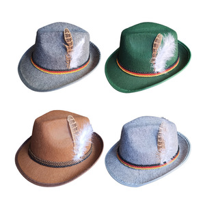 <span class=keywords><strong>Cappello</strong></span> Fedora da Festa, <span class=keywords><strong>Cappello</strong></span> Jazz, Accessori per Halloween, Feste all'Aperto, Oktoberfest, Costume Bavarese, Cappelli da Festa di Alta Qualità, 100% Poliestere - Product Image 1
