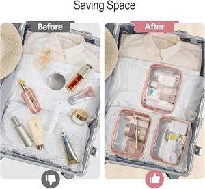 Haute qualité taille personnalisée Transparent néoprène sac cosmétique PVC fermeture éclair poignée Durable étanche voyage maquillage sac mode fruits - Product Image 3