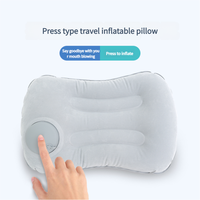 Oreiller de voyage lombaire gonflable portable imperméable à l'eau chaise de soutien du dos souple et siège d'avion compagnon de voyage facile
