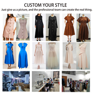 Abito Midi in Pizzo <span class=keywords><strong>Nero</strong></span> Personalizzato OEM ODM, Manica Lunga, Schiena Trasparente, <span class=keywords><strong>Spacco</strong></span> <span class=keywords><strong>Laterale</strong></span>, Abito da Sera per Donna, Produzione in Fabbrica - Product Image 6