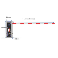 Barrière de chantier stable avec servomoteur, détecteur de boucle de terre, capteur infrarouge et système anti-écrasement pour le contrôle des équipements de parking