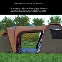 Tente tunnel double couche YC CT-38 avec protection solaire, moustiquaire automatique, utilisation quatre saisons, tente de camping extérieure chaude et imperméable