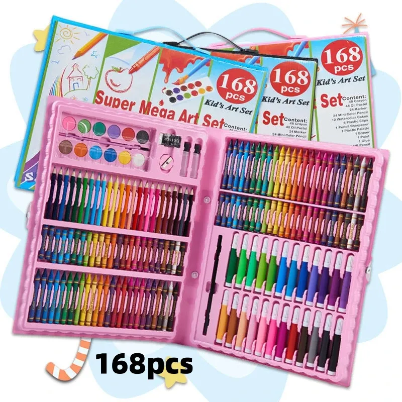 208pc Art Drawing Set Kit For Kids Child Teens Adults Supplies Paint Pencil Hot Sale Premium Watercolor Drawing Pencil Set