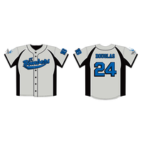 Maillot de Baseball 100% Polyester pour jeu, personnalisé, sublimation, boutons-up, chemise