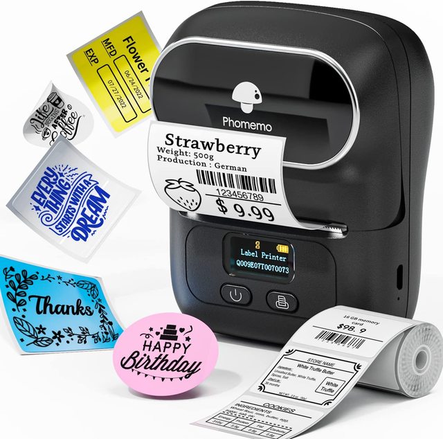 Phomemo M110 Thermal Mini Barcode Label Maker Wireless Inkless Price Tag Printers with Free APP in Stock