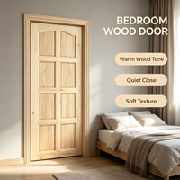 Porte intérieure en pin massif de style campagnard, porte en bois brut naturel pour la décoration d'une maison de vacances