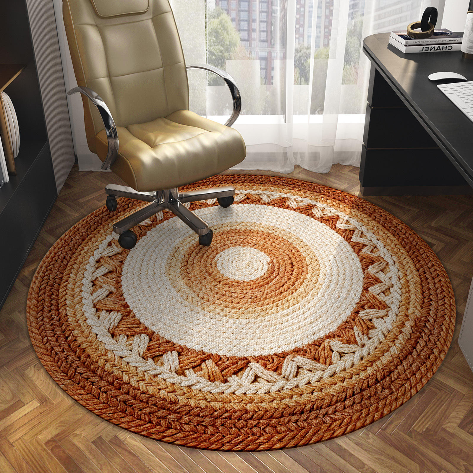 Semelle en caoutchouc chanvre Sally - forme ronde