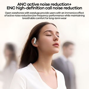 หูฟังแบบคล้องหู ANC+ENC ไดรเวอร์ 12 มม. กันน้ำ IPX5 แบบเปิดหู พร้อมจุกอุดหู เล่นได้ 4 ชั่วโมง แบตเตอรี่ 350mAh 1 สวมใส่สบายและไร้รอยต่อ - Product Image 5