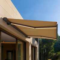 Auvent rétractable motorisé pour l'extérieur d'Espagne, auvent complet rétractable avec Led, toit rétractable, pergola, mur rétractable