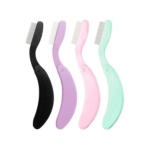 Peine Separador de Pestañas Plegable de Acero, Cepillo para Cejas y Pestañas con Mango de Plástico, Herramienta Cosmética Mini de Viaje para Limpiar el Maquillaje de Ojos - Product Image 5