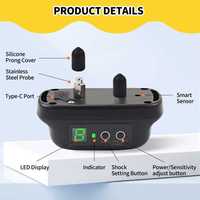 Sicheres Schock-Hundehalsband Elektrisches Hundetrainingshalsband mit Ton/Vibration/Schock-Funktionen Wiederaufladbares Nylon Anti-Bell-Gerät