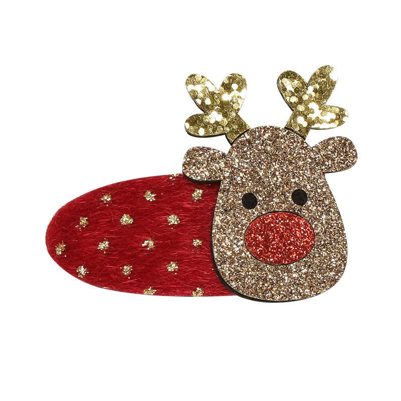 Mc948 oval christmas elk hairpin
