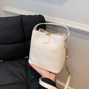 Bolso de Hombro Tipo Cubo para Mujer, Color Sólido, Moderno, Simple, con Cierre de Cremallera, Suave - Product Image 5