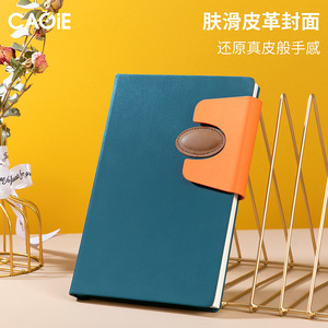 Buku catatan A5 modis kulit sampul keras untuk rapat bisnis catatan kantor buku harian buku catatan tangan garis horisontal - Product Image 4