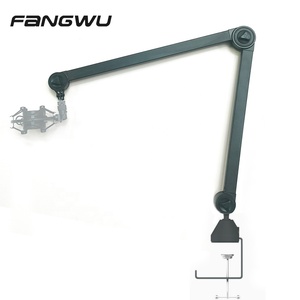 Support de bras de flèche de micro de diffusion réglable de <span class=keywords><strong>fixation</strong></span> de bouton noir pour Microphone 3/8 - Product Image 1