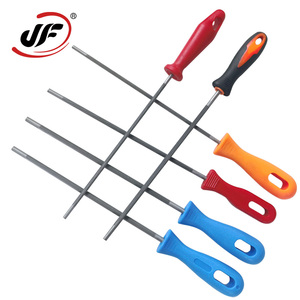 Lime à tronçonneuse en acier trempé, lime ronde universelle avec poignée pour affûter les chaînes en acier et en aluminium, facile à utiliser - Product Image 1