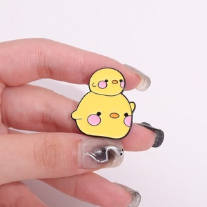 Broches de Metal al por Mayor, Lindos Broches de Patito Amarillo de Dibujos Animados, Broches de Solapa de Metal con Forma Creativa Única, Accesorios, Insignias - Product Image 5