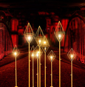 Lámpara de metal con diamantes para decoración de bodas, pasarelas y eventos, con función de elevación, para decoración de caminos y jardines, guía de camino. - Product Image 2