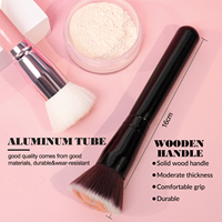 Pinceau de maquillage professionnel en bois rose, motif patte de chat noire, personnalisable avec logo, luxe, végétalien, pour poudre libre, pour femme - Meilleures ventes