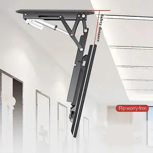 Ceiling Mount Electric TV Mount Bracket/32-70 Height Adjustable Remote Control Motorized Drop-Down TV Lift Flip Down TV stand