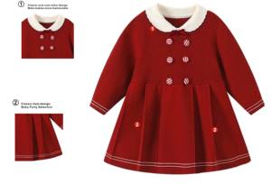 Nuovi vestiti per neonati, abiti alla moda per bambini e maglioni per neonati, abiti lavorati <span class=keywords><strong>a</strong></span> <span class=keywords><strong>maglia</strong></span> per feste - Product Image 3