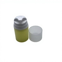Flacon pompe sans air cylindrique vide de 50 ml en PP pour cosmétiques (lotion/shampoing/crème visage/huile essentielle) avec bouchon