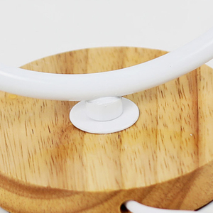Moderno creativo in legno massello E27 lampada da tavolo con paralume in tessuto flessibile caratteristica per camera da letto comodino soggiorno divano - Product Image 4