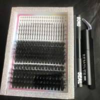 Extensions de cils en faux vison OEM, en gros, grande capacité, DIY, bouquets de cils 16 rangées, mixtes 8 10 12 14 16mm, courbure D, 60D 80D 100D
