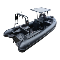 Meilleure vente CE 680 Sport pêche petit luxe Hypalon Orca PVC Deep V RIB bateau avec moteur