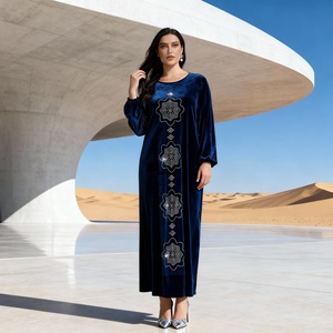 Abaya élégante sur mesure de haute qualité en polyester pour femmes musulmanes, robe de soirée de luxe - Product Image 3