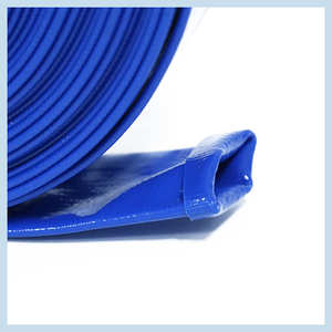 Tuyau à plat en PVC souple bleu personnalisé pour le service de traitement d'irrigation des terres agricoles comprend la coupe - Product Image 2